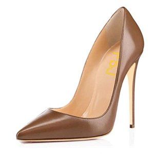 FSJ Women Formal Pointed Toe Pumps High Heel